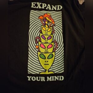 Shrooms Alien Expand Your Mind Tshirt Magic Mushrooms Size Large